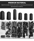 Vacuum Cap Kit For Car Repairs With 105 Piece Rubber Hose End Caps In Assorted Sizes display in storage case