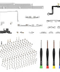 Complete Internal Screws Set And Metal Bracket Kit For IPhone X And IPhone 10 Repair Includes Small Bottom Screws And Precision Screwdriver Tools For Easy DIY Fixes shown with tools and brackets
