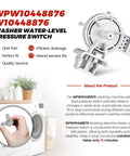 2026 Upgraded WPW10448876 Washer Water Level Pressure Switch 0EM For Front Load Washers Replacement Water Level Sensor