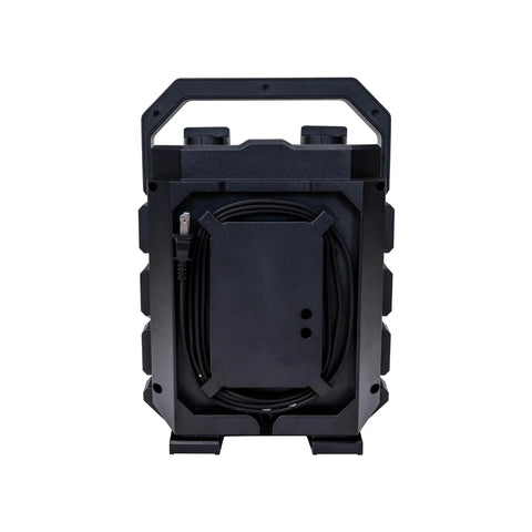 Back view of 1500W Ceramic Space Heater With Fan, Portable Electric Space Heater With Three Modes, Foldable Handle, Red