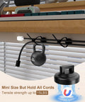 Magnetic Cable Zip Tie Mounts Kit With 30 Heavy Duty Neodymium Magnets and Nylon Cable Ties holding 15 lbs weight