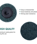 25 Pack 2 Inch Quick Change Sanding Discs For Die Grinder Surface Prep Strip Grind Polish Burr Finish Rust And Paint Removal Fine Grit Aluminum Oxide Set front and back view