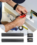 Heavy Duty Underground Wire Splice Kit With 2 Pieces Heat Shrink Tubing And Connectors For Secure Water Resistant Electrical Joints Made To Last Forever, black heat shrink tubes and connectors