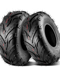 Front view of 145/70-6 Tubeless ATV Tire Set Pack of 2 for Go Karts and Mini Bikes 4 Ply Rating Durable Replacement Tires Fits Small ATVs