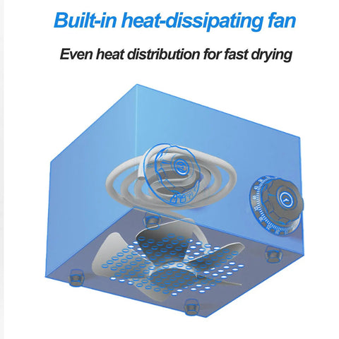Watch Dryer For Jewelry Repair And Parts, Electric Drying Machine with built-in heat-dissipating fan and double knob control
