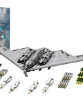Fighter Jet Building Set 33038 B2 Stealth Bomber Model Kit For Adults And Military Fans with 1977 pieces displayed