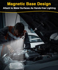 Mechanic using Barbecue Grill Light With Magnetic Base 360 Degree Gooseneck LED Outdoor Lighting For Grilling on car engine