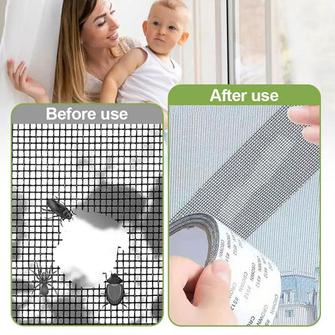Heavy Duty Screen Repair Tape For Windows And Doors Anti Mosquito Strong Adhesive Mesh Patch Self Adhesive Fiberglass Repair Kit