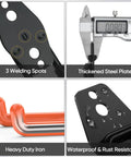 Heavy Duty Garage Hooks Kit, 12 Pack Steel Wall Mount Hangers For Ladders, Bikes, Tools And Other Bulky Gear, Rust Resistant Coated