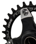 Close-up of black chainring from 170mm Crankset With 104 BCD Single Speed Narrow Wide Chainrings 32T 34T 36T 38T For MTB BMX And Road Bikes