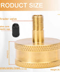 Beast RV Brass Blow Out Plug Adapter 3/4 Inch GHT Female And Male Garden Hose Quick Connect with dimensions and Schrader valve