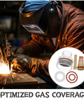 Top Notch 2.4 Mm Tig Welding Cup With Glass Liner For Wp17 And Wp18 Nozzles Offers Sweet Argon Shielding And Perfect Melt Pool Control For Pro Gas Tungsten Arc Projects You Gonna Love, shown during welding.