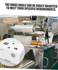 Mobestech cabinet door hinge replacement, white damping hinge for residential cabinets; inset shows control device.