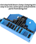 58 Piece T Slot Clamping Kit Pro Series 1/2 Inch T Slot Step Hold Down Clamps Set With 3/8-16 Studs For Milling And Machining Fixtures