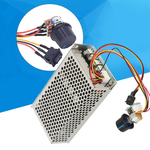 DC Motor Speed Controller 10-50V 100A Peak 5000W PWM Regulator For DC Brush Motors And Lamps with wiring and knob