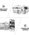 Side and top view of 4 Pack Zinc Alloy Flip Board Hinges Nickel Plated For Cabinet Doors And Fold Down Cupboard Doors Heavy Duty Rust Resistant