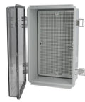 Big Abs Plastic Electrical Junction Box 175x275x110mm Waterproof Ip67 Enclosure showing open lid and grid interior.