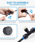 Instructions for installing 32 Foot Outdoor Misting Kit With Rustproof Nozzles Preassembled Seven Head Mister System adapter