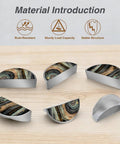 Super Stylish Two Pack Galaxy Swirl Fluid Art Gold Dust Cabinet Pulls with marble agate look, brushed nickel handles, three inch