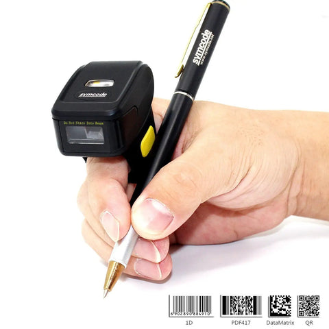 2D Bluetooth Ring Barcode Scanner Wearable Wireless Finger Mini Barcode Reader That Lets You Scan On The Fly With 2.4G And Bluetooth 4.0 For Left Or Right Hand Fast Inventory And Smooth Checkout