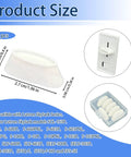 Product size details with Six Pack Dimmer Switch Knobs Replacement Kit For Ceiling Lights And Wall Dimmers PETG Split Slider.