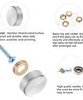 20 Pieces Stainless Steel Screw Cover Caps 0.63 Inch Diameter 16mm Mirror Finish Decorative Screws With Caps Silver Chrome details