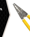 Romex Wire Stripper For 10/2 And 12/2 NM Cable, Multi Function Electrical Tool With Stainless Steel Blades, yellow handles