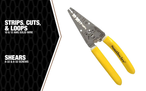 Romex Wire Stripper For 10/2 And 12/2 NM Cable, Multi Function Electrical Tool With Stainless Steel Blades, yellow handles