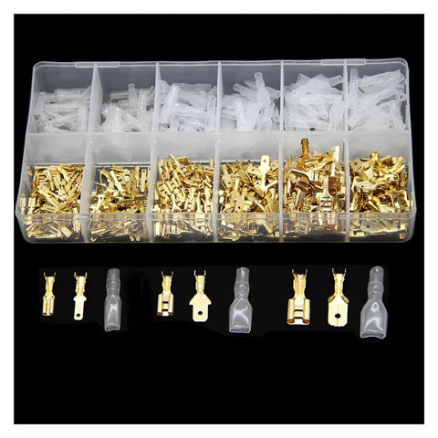 Check Out This Awesome ZC450PCS Electrical Wire Connector Kit With 2.8mm And 4.8mm And 6.3mm Insulated Crimp Terminals For Female And Male Spade Connections Made Easy Without Any Hassle At All Great For Pros And DIYers Alike Who Need Solid Reliable. Assorted insulated crimp terminals in organizer box