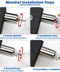 Mandrel installation steps for Rivet Nut Tool Kit 430 PCS Metric Rivnuts M3 M4 M5 M6 M8 With Rivet Nut Gun Weatherproof Carbon Steel