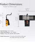 1 Ton Electric Chain Hoist Heavy Duty H4 Dual Voltage 208 To 480 Volt 3 Phase 13 Ft Lift G100 Nickel Chain