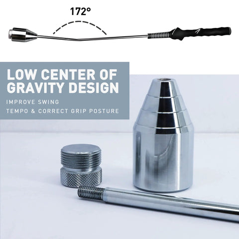 Dope Golf Swing Trainer Aid For Right Handed Players With Grip Trainer, low center of gravity design, adjustable head weights