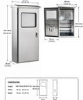 Built Tough 304 Stainless Outdoor Electrical Enclosure Box With Double-Layer Door Weatherproof Junction Box For Outdoor Use Industrial Grade Corrosion Resistant Wall Mount, 60x35x100/120 cm