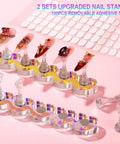 Pro Grade Magnetic Nail Stand For Press Ons With Thick Base And Taller Pegs Anti Tip Acrylic Nail Holder With Reusable Adhesive Tape