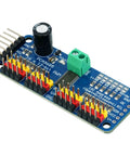 2-Pack PCA9685 16-Channel PWM Servo Driver Module for Arduino Robots, I2C Control, board showing pin layout and components
