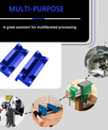 4 Inch Magnetic Aluminum Vise Jaw Pads With Reversible Non Slip Grip Scratch Free Pipe Vise Protectors on display