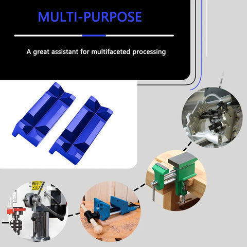 4 Inch Magnetic Aluminum Vise Jaw Pads With Reversible Non Slip Grip Scratch Free Pipe Vise Protectors on display