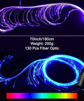 LED Fiber Optic Whip With 10 Color Modes And 360 Degree Swivel Ultimate Rave Party Light Show Prop 70 inch length glowing purple