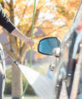 Person using Heavy Duty Pressure Washer Extension Wand Set 9 Pack With 30 90 And 120 Degree Curved Wands on car