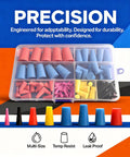 110 Pcs Silicone Rubber Tapered Hole Plugs Assorted Multi Size Kit For Electroplating Painting Masking Heat Resistant Stopper in case