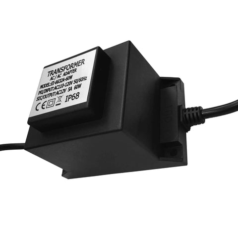 Outdoor LED Lighting Power Supply 12V AC Transformer 60W IP68 Waterproof 110V To 120V Input To 12V Output LED Driver device