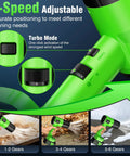 Cordless Leaf Blower With Turbo Power Beast 6-speed adjustable turbo mode for versatile cleaning on various surfaces
