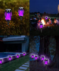 Solar Powered Outdoor Lights With Purple Flickering Flame For Patio And Pathway Decor, Waterproof Tiki Torch Torches For Yard