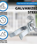 Heavy Duty Wall Mount Chain Link Gate Latch For Metal Fences, DIY Friendly, Easy Install, Galvanized Steel, Padlock Hole