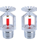 Two Pack Slick Copper Chrome Fire Sprinkler Heads Built Tough With A Quick 1 2 Inch Npt Fit And 155 Degree Fast Response Bulb