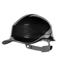 Delta Plus Diamond V Baseball Cap Style Safety Helmet Hard Hat Black With UV Resistant Shell side view