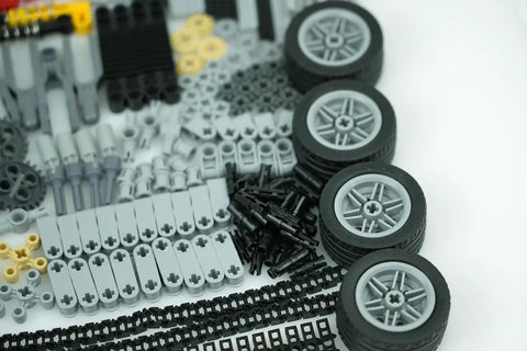 MaleKo Tech Gears And Axles Set 800 Plus Pieces Building Block Accessories Compatible With Major Brands Motors Wheels Chains