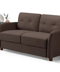 Brown sofa with 2 Inch Wood Furniture Feet Set Of 4 With Pre Drilled M8 Bolts Not Adjustable Short Solid Hardwood Replacement Legs