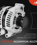 Heavy Duty 12V 160A Alternator For Jeep Cherokee KL 3.2L And Chrysler 200 3.6L With 6 Groove Decoupler Pulley Clockwise Rotation