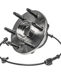 4WD Front 2pc Wheel Bearing Hub Replacement for Chevy Silverado, GMC Sierra, with ABS sensor wire and 6-bolt lug pattern